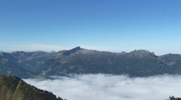 Blick auf den Hohen Ifen vom Fellhorn Gipfel
