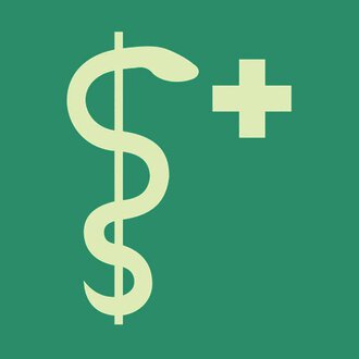 A graphic symbol that combines a dollar sign with a medical cross. It conveys health and financial themes. | © Help Ärztlicher Wochenend- und Feiertagsdienst