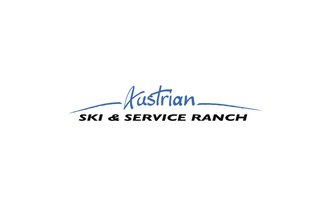 A logo of the Austrian Ski & Service Ranch. The text is in blue and black colors. | © Austrian Ski-& Service Ranch Logo