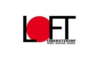 Ein modernes Logo für LOFT in Oberstdorf. Es steht für Kino, Kultur und Kunst mit einem auffälligen roten Kreis und klaren Schriftzügen. | © Loft Kino Oberstdorf Logo